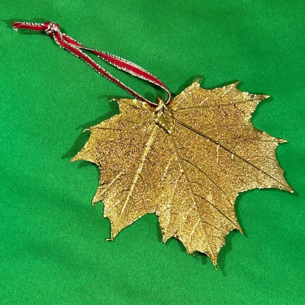 Sugar Maple Ornament 24K Gold Made in USA Sugar Maple Golden Holiday Collection